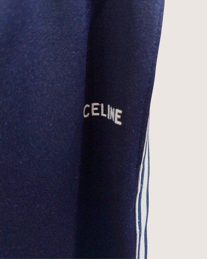 Celine Striped Track Trousers Navy, White FR 38