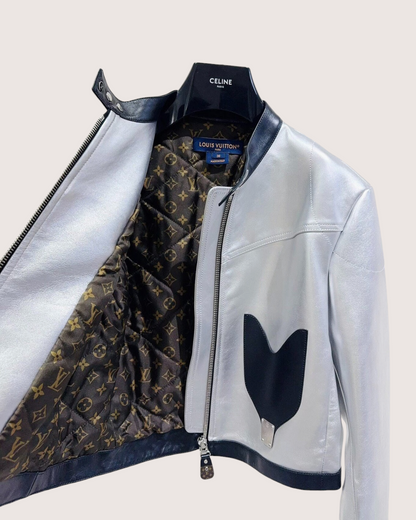 Louis Vuitton Monogram Zip-Up Jacket Silver, Black FR 38