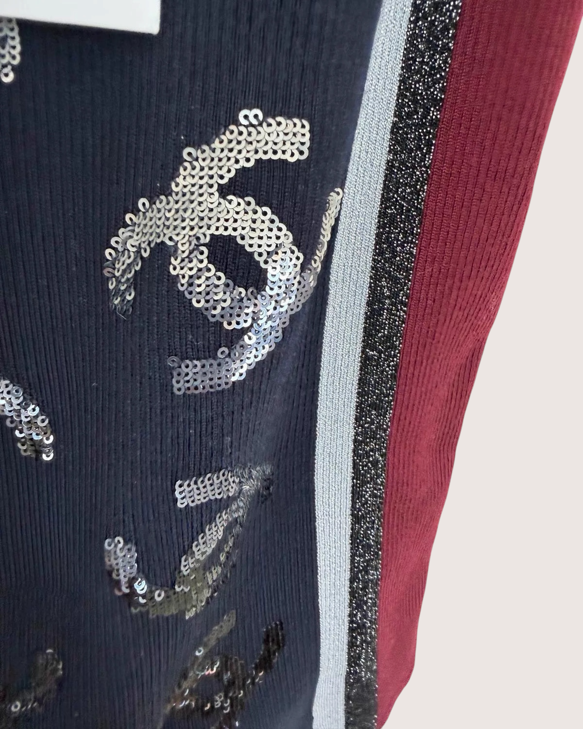 Chanel 23B Sequin CC Logo Wool Vest