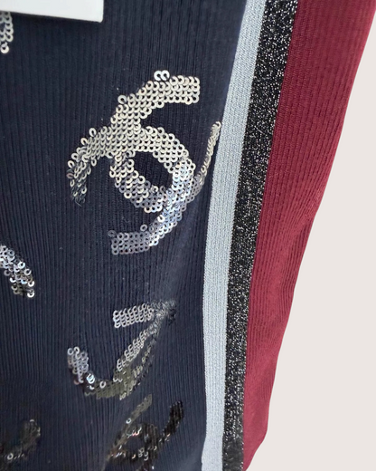 Chanel 23B Sequin CC Logo Wool Vest