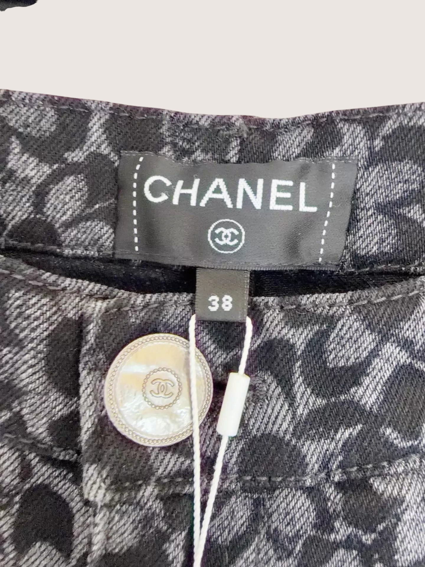 Chanel 24B Camellia Denim Trousers - view 3