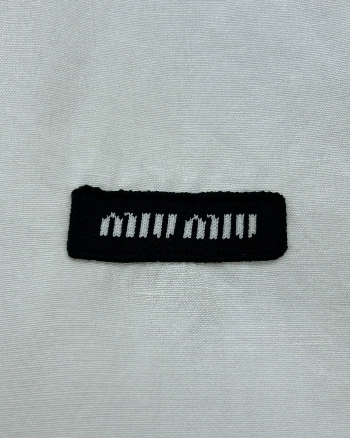 Miu Miu Poplin Short-Sleeve Shirt White IT 42