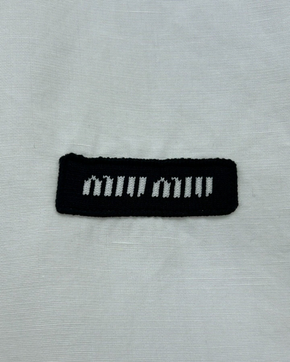 Miu Miu Poplin Short-Sleeve Shirt White IT 42