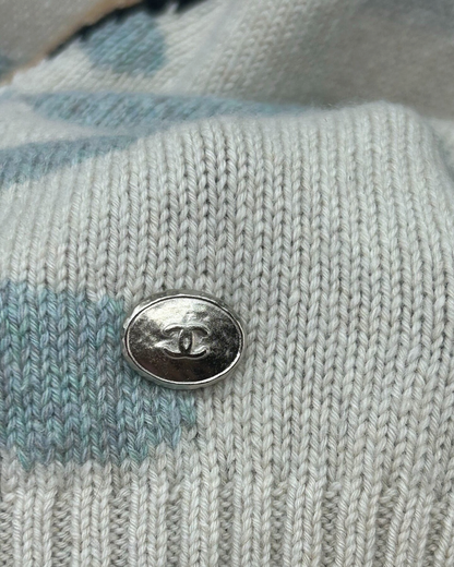 Chanel 24K Cashmere Seagull Cloud Sweater Blue, Beige/Ecru, Multicolor FR 38