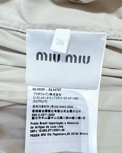 Miu Miu Logo Zip-Up Maxi Dress Grey IT 36