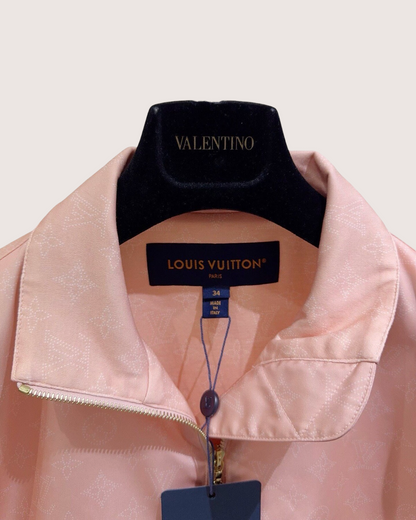 Louis Vuitton Monogram Zip-Up Jacket Pink FR 34