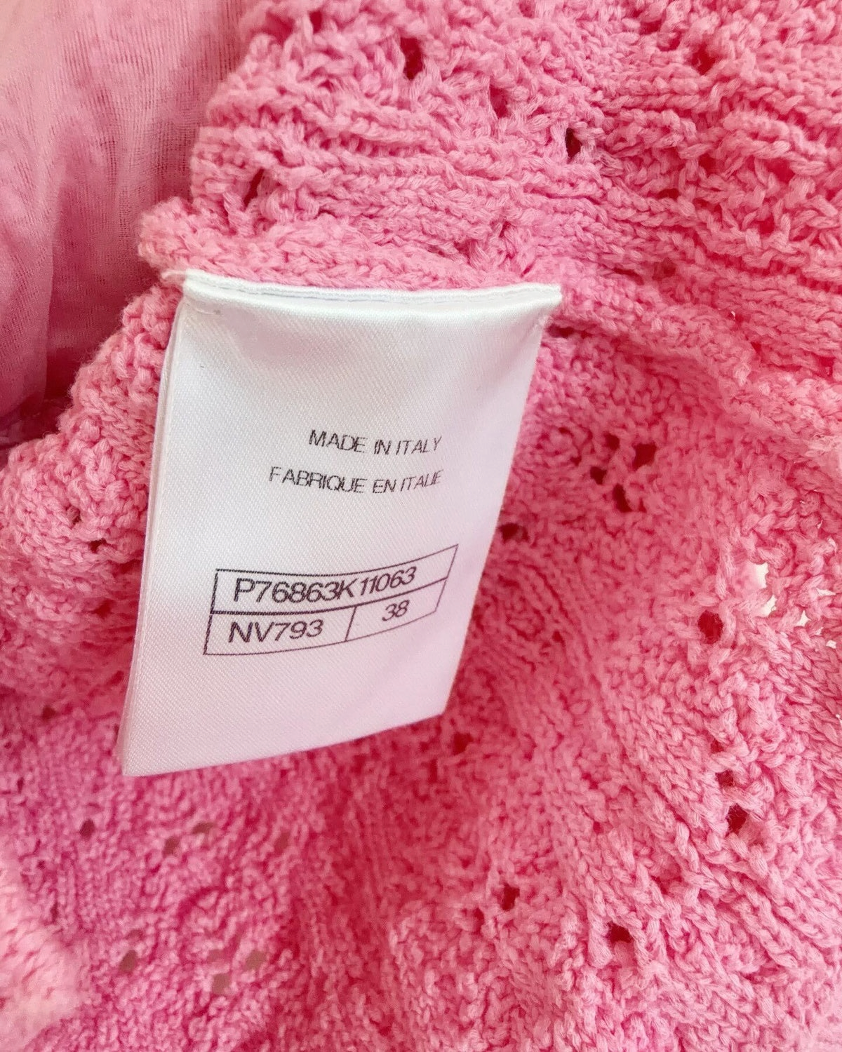 Chanel 24P Camellia Four-Pocket Cardigan Pink FR 38