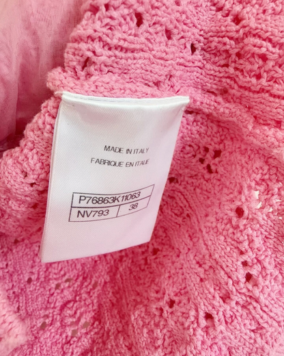 Chanel 24P Camellia Four-Pocket Cardigan Pink FR 38