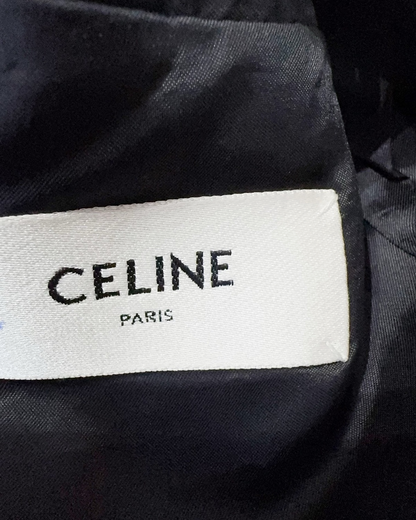 Celine Glen-Check Wool Jacket Beige/Ecru, Grey, Multicolor