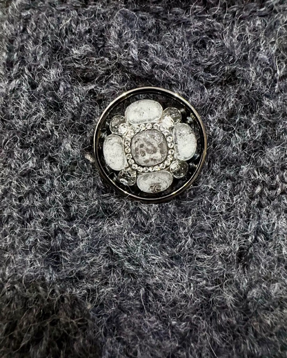 Chanel 24A Wool Cable Sweater Grey FR 34