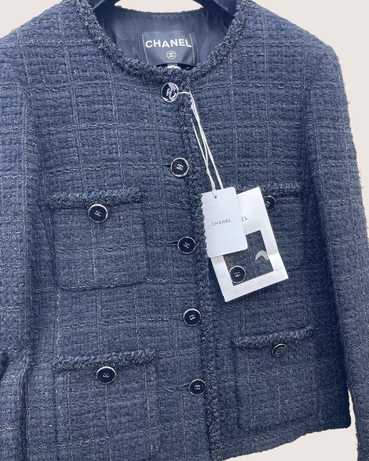Chanel 25B Four-Pocket Tweed Jacket