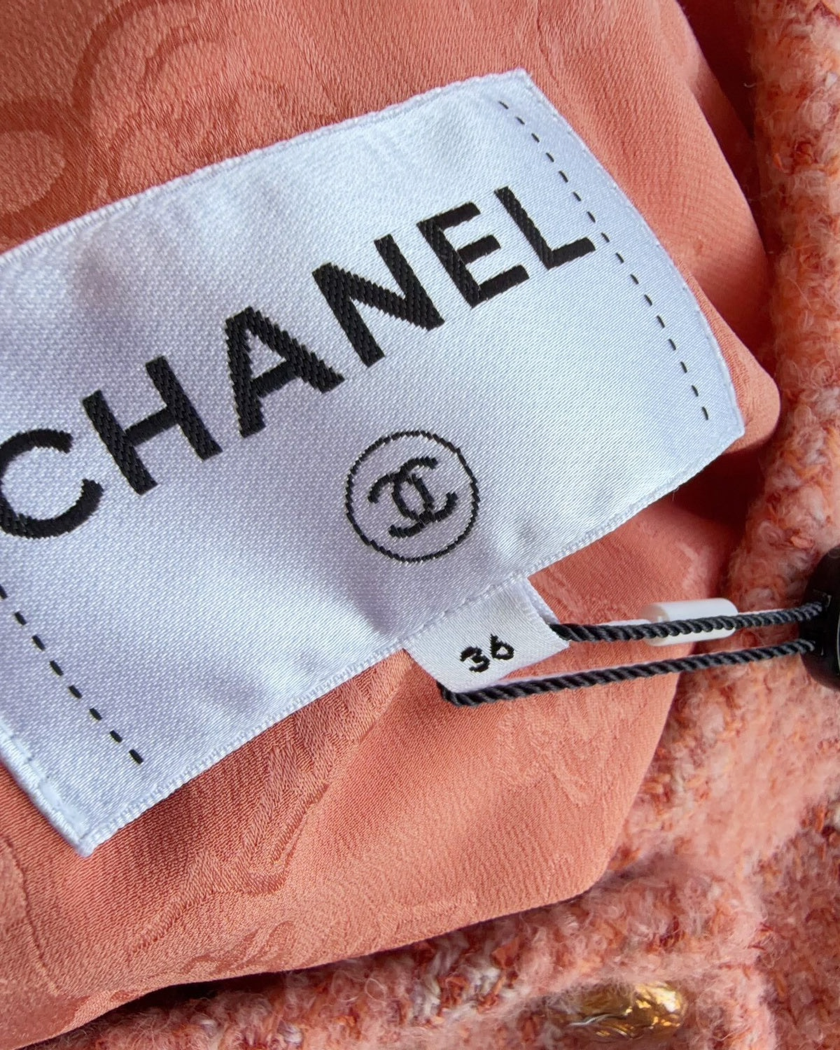 Chanel 24A Tweed Jacket Orange FR 36