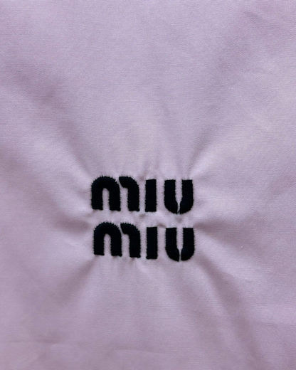 Miu Miu Embroidered Logo Shirt Pink FR 34