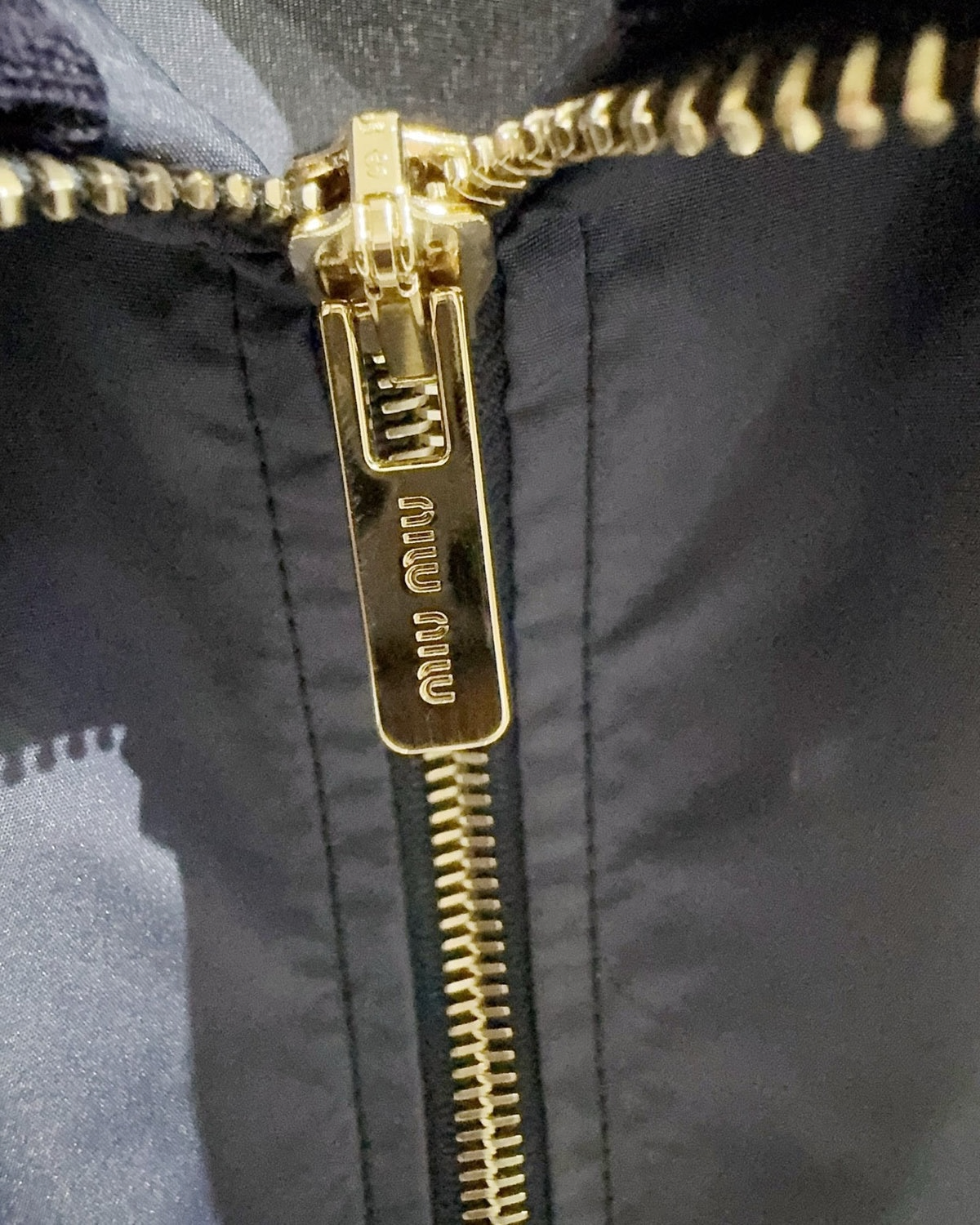 Miu Miu Zip-Up Jacket Navy FR 34