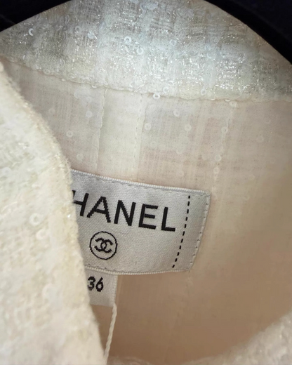 Chanel 23S Sequin Tweed Jacket Dress
