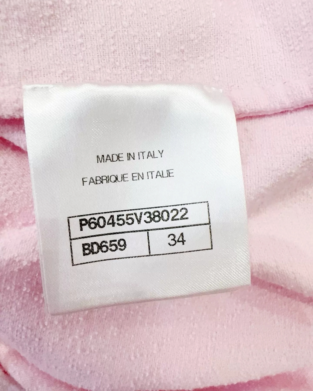 Chanel 19C La Pausa Logo Striped T-Shirt Pink, Black FR 34