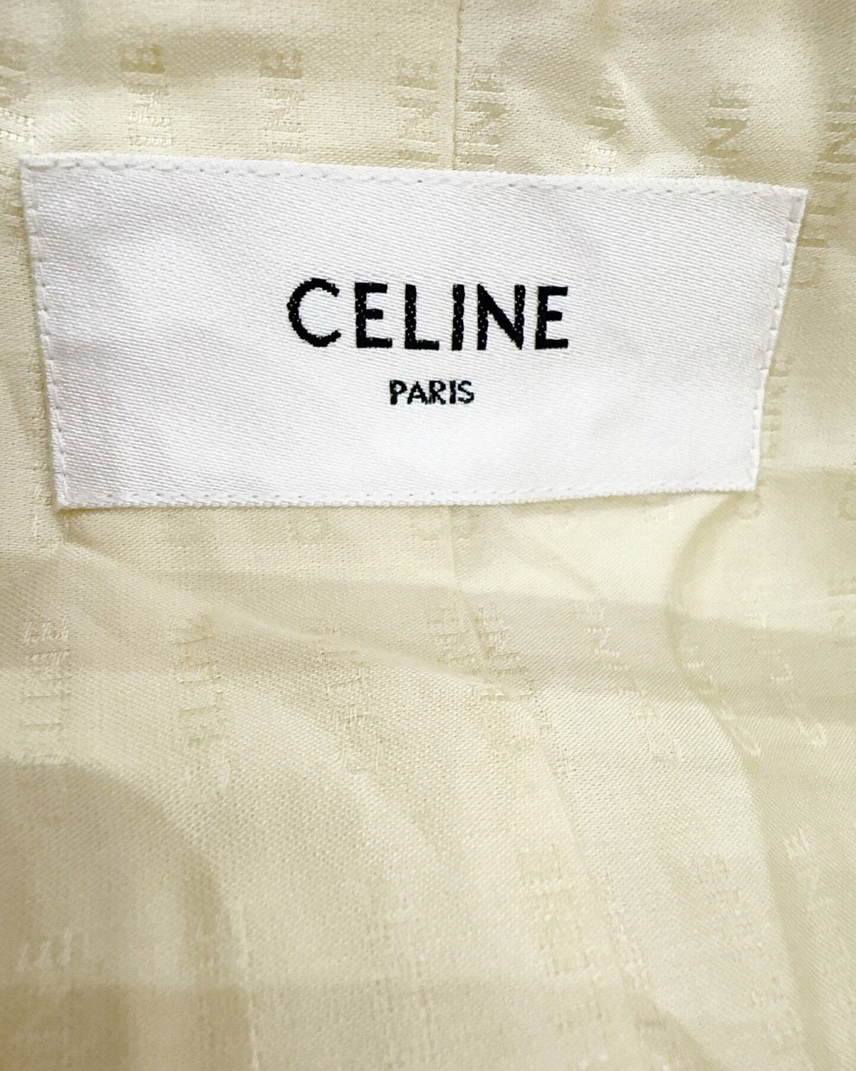 Celine Cropped Tweed Jacket Yellow