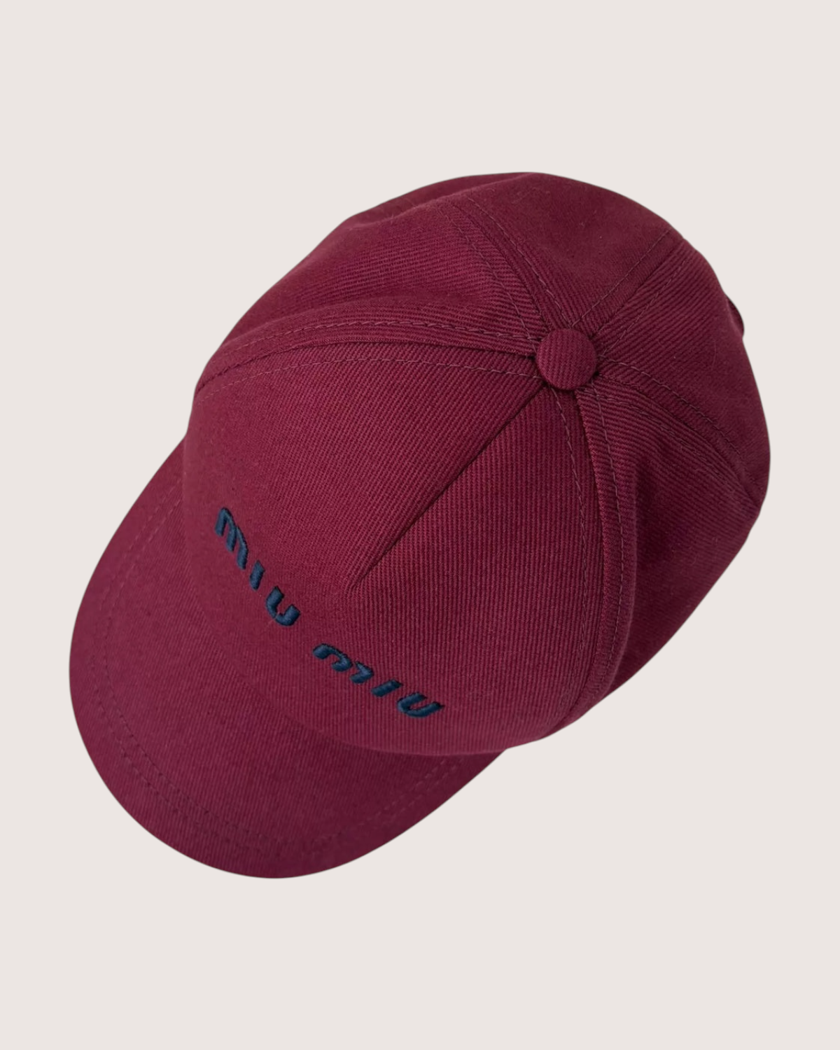 Miu Miu Logo Hat Burgundy FR 38