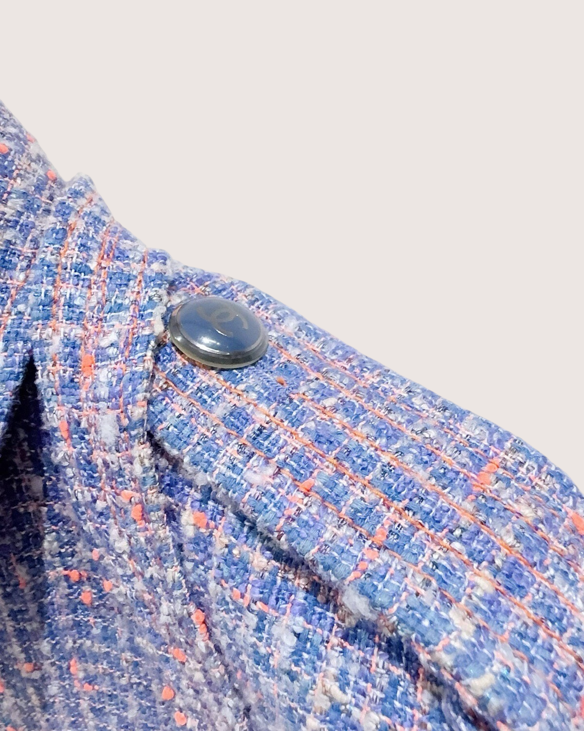 Chanel 16P Tweed Jacket Blue, Orange, Multicolor FR 34