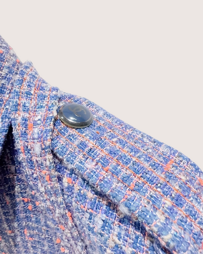 Chanel 16P Tweed Jacket Blue, Orange, Multicolor FR 34