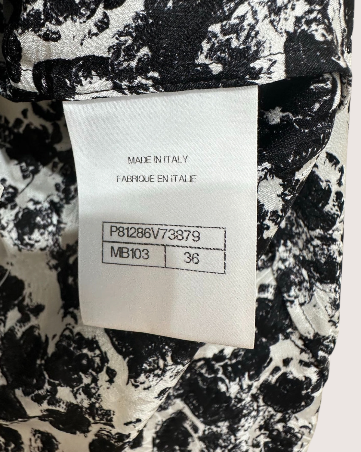 Chanel 26P Floral Ruffle-Hem Mini Dress Black, White FR 36