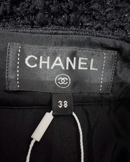 Chanel 20K Tweed Shorts Black FR 38