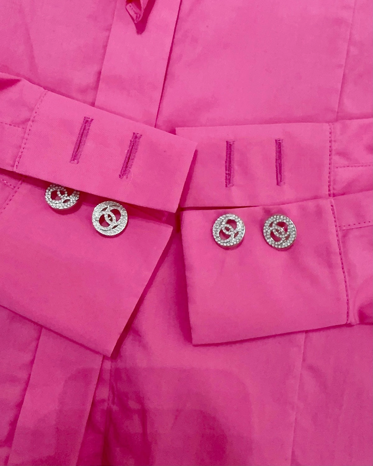 Chanel 21C Crystal CC Shirt Pink FR 34