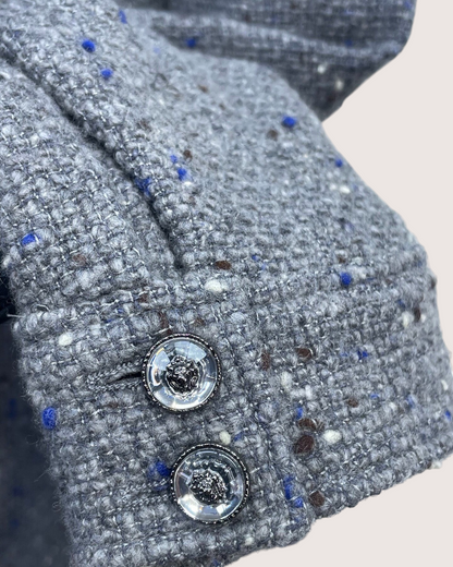 Chanel 24A Tweed Shirt Grey, Multicolor FR 34