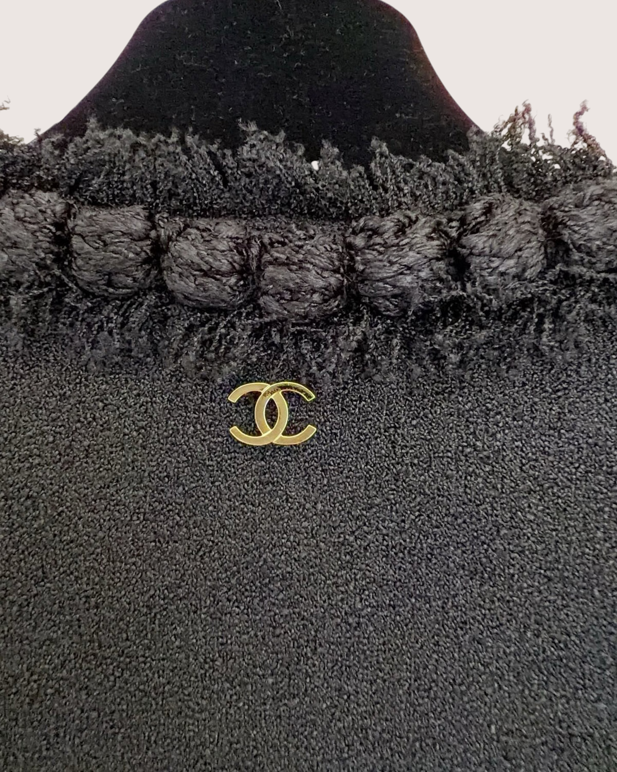 Chanel 26A Fringe-Trim Jacket Black FR 40