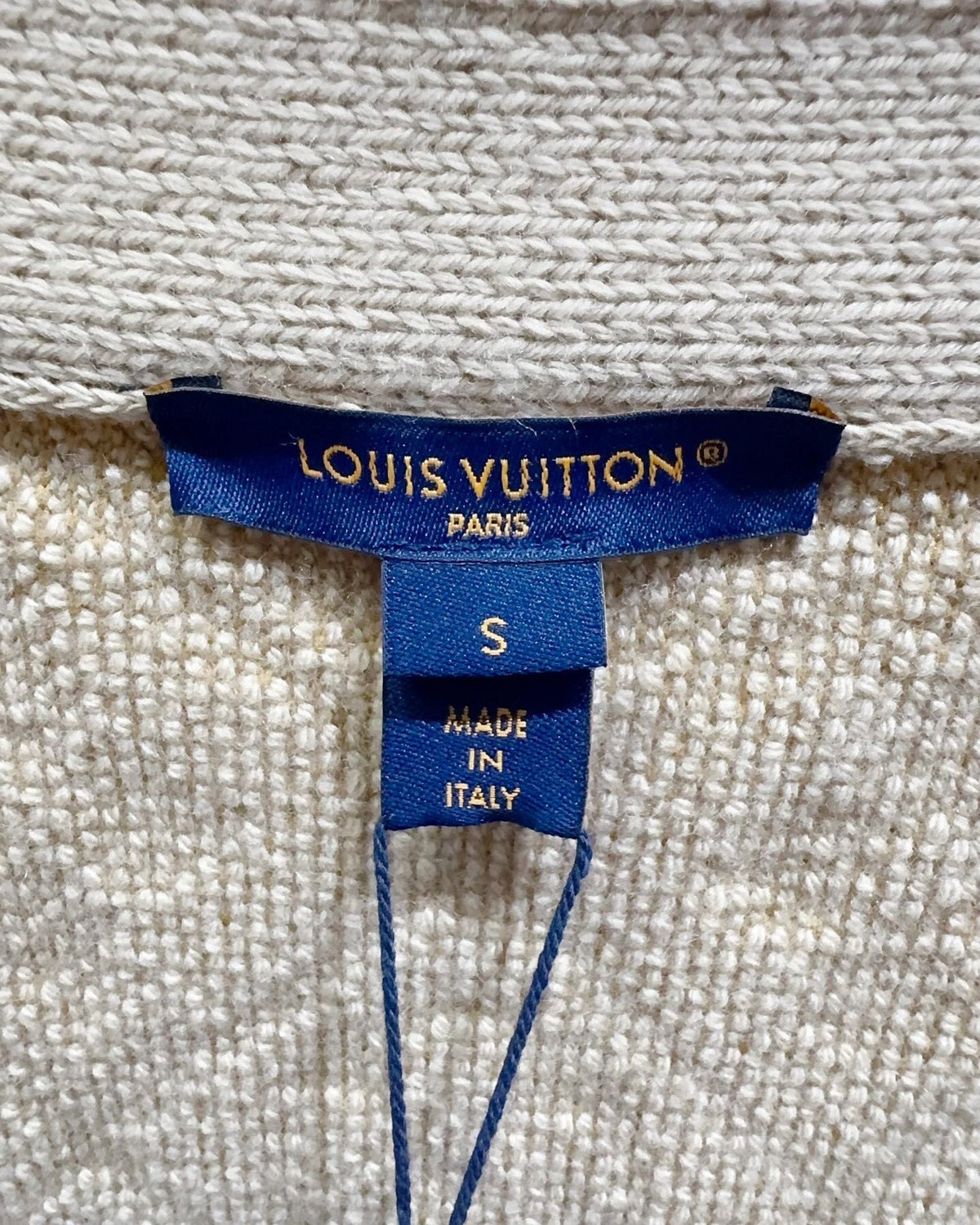 Louis Vuitton Monogram Jacquard Wool Cardigan Beige/Ecru FR 36