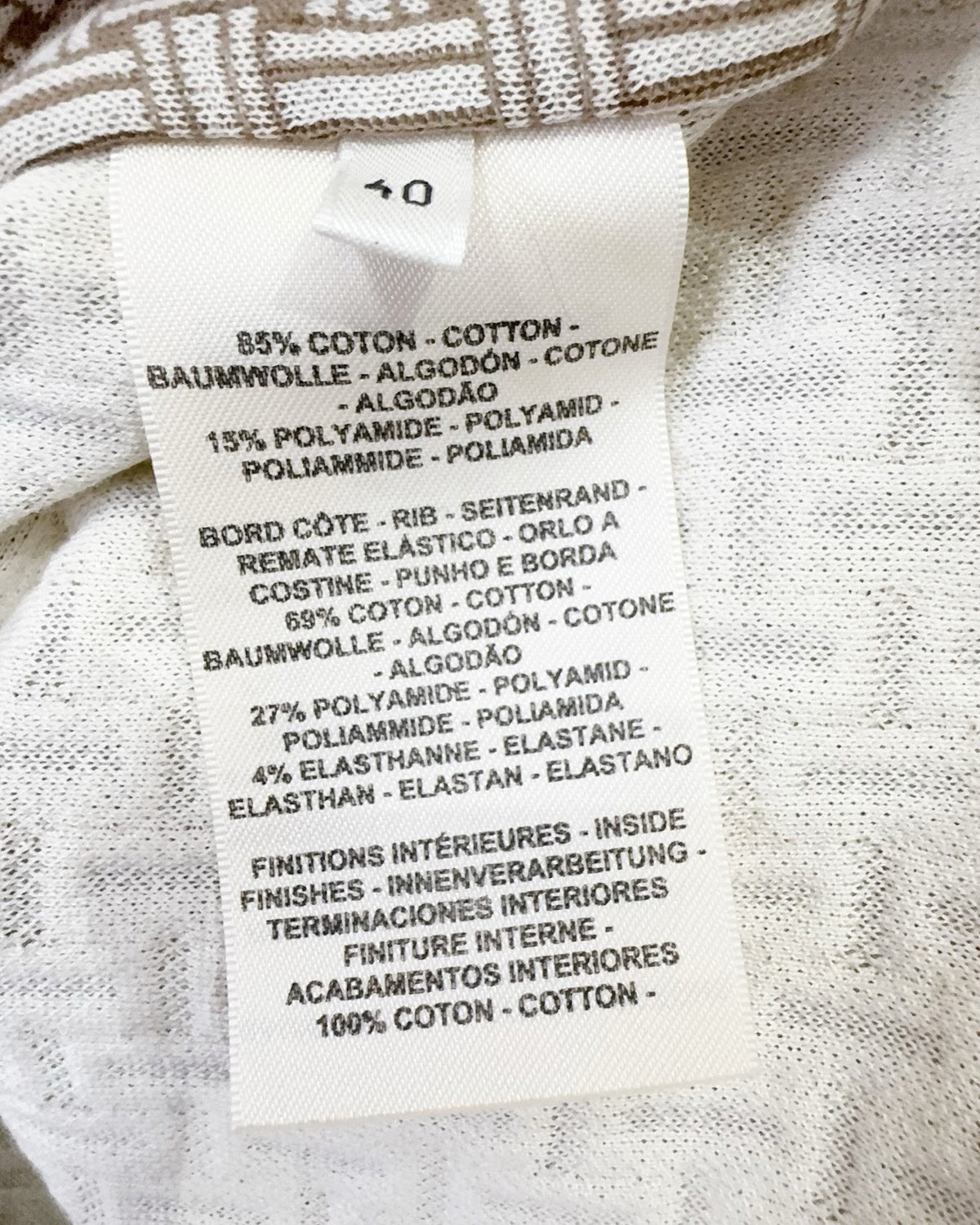 Hermès Tweed Jacket Beige/Ecru, Grey, Yellow FR 40