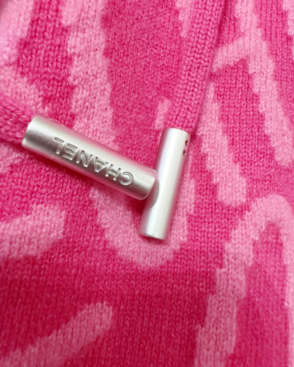 Chanel Logo Cashmere Trousers Pink FR 34