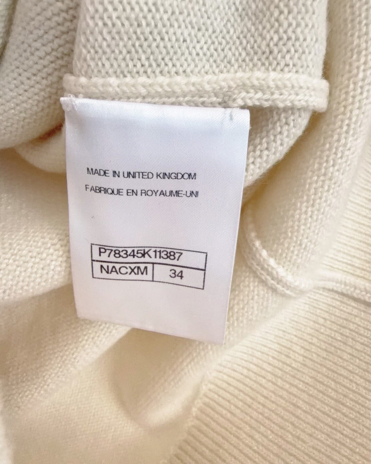 Chanel 25C Cashmere Contrast-Trim Hooded Zip-Up Cardigan Beige/Ecru, Yellow FR 34