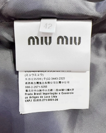 Miu Miu Faux Fur Jacket Grey, White FR 38