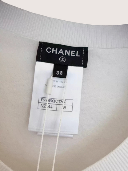 Chanel Knit Openwork Panelled Cardigan - view 4