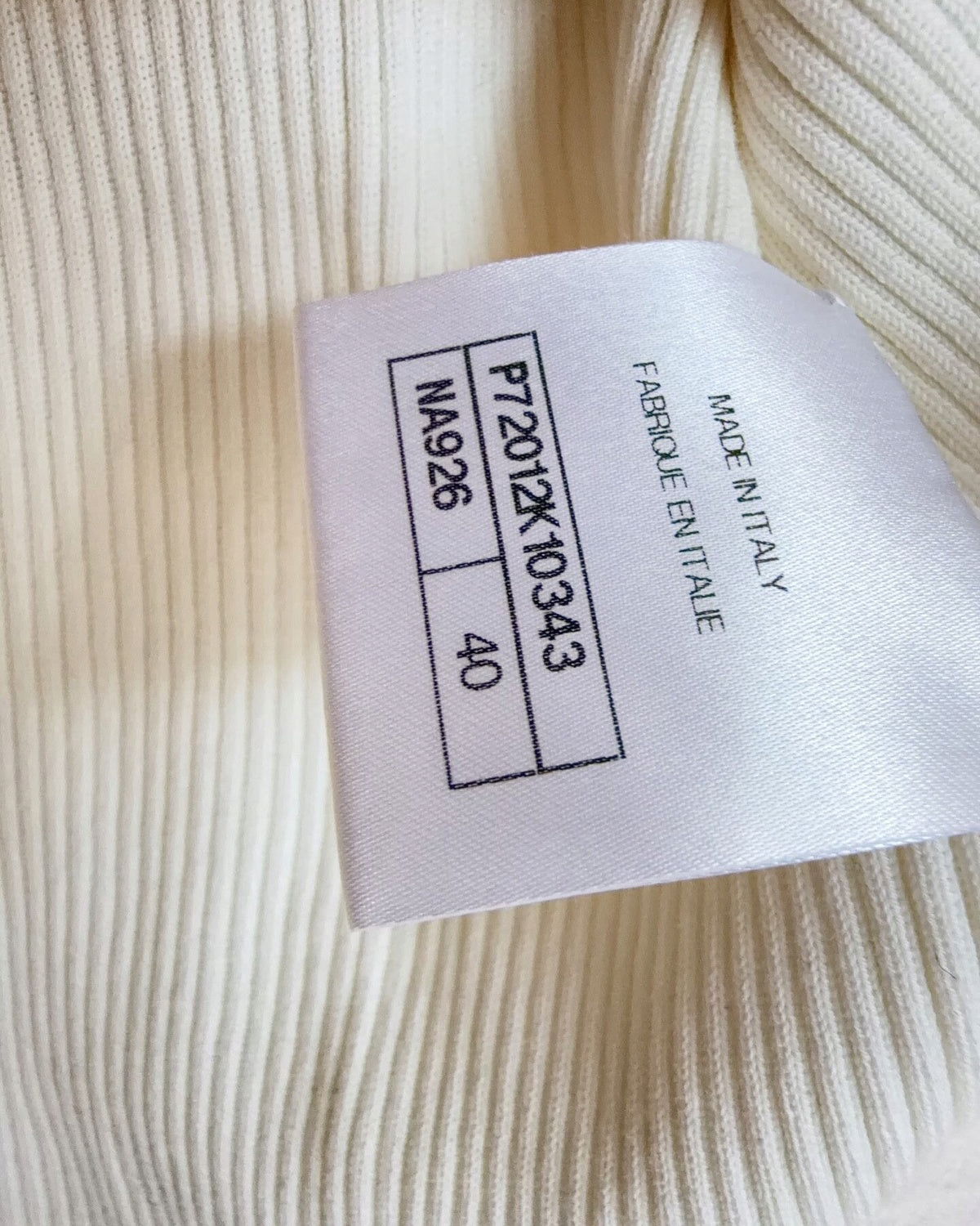 Chanel 22C Contrast-Trim Ribbed CC Tank Top White, Black FR 40