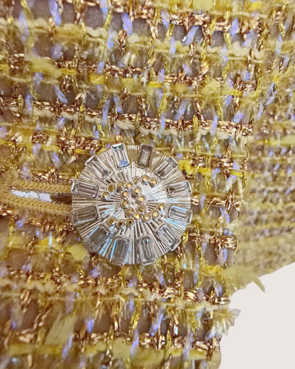 Chanel 23C Tweed Jacket Yellow, Gold FR 36