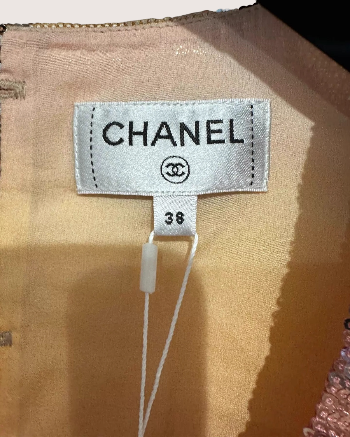 Chanel 24C Sequin Cropped Long-Sleeve Crop Top