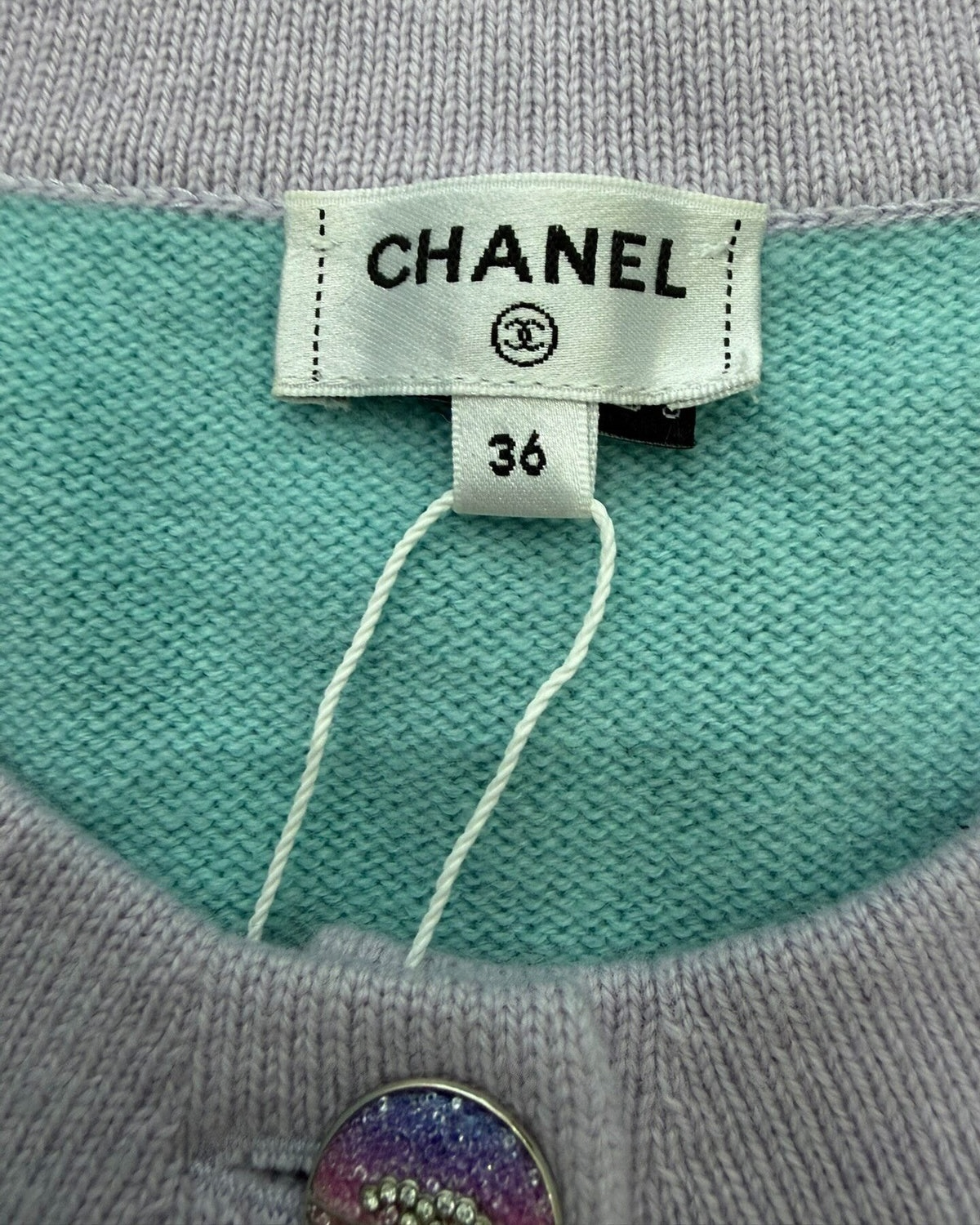 Chanel 24C Knit Cardigan Blue, Purple FR 36