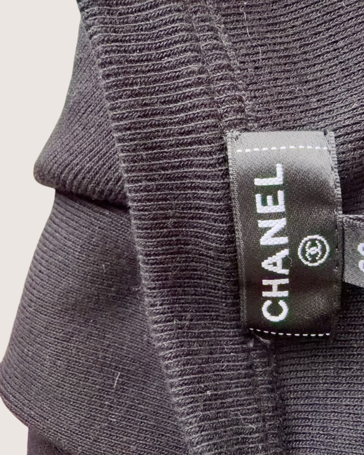 Chanel 23K Sequin Camellia Logo T-Shirt Black, White FR 38