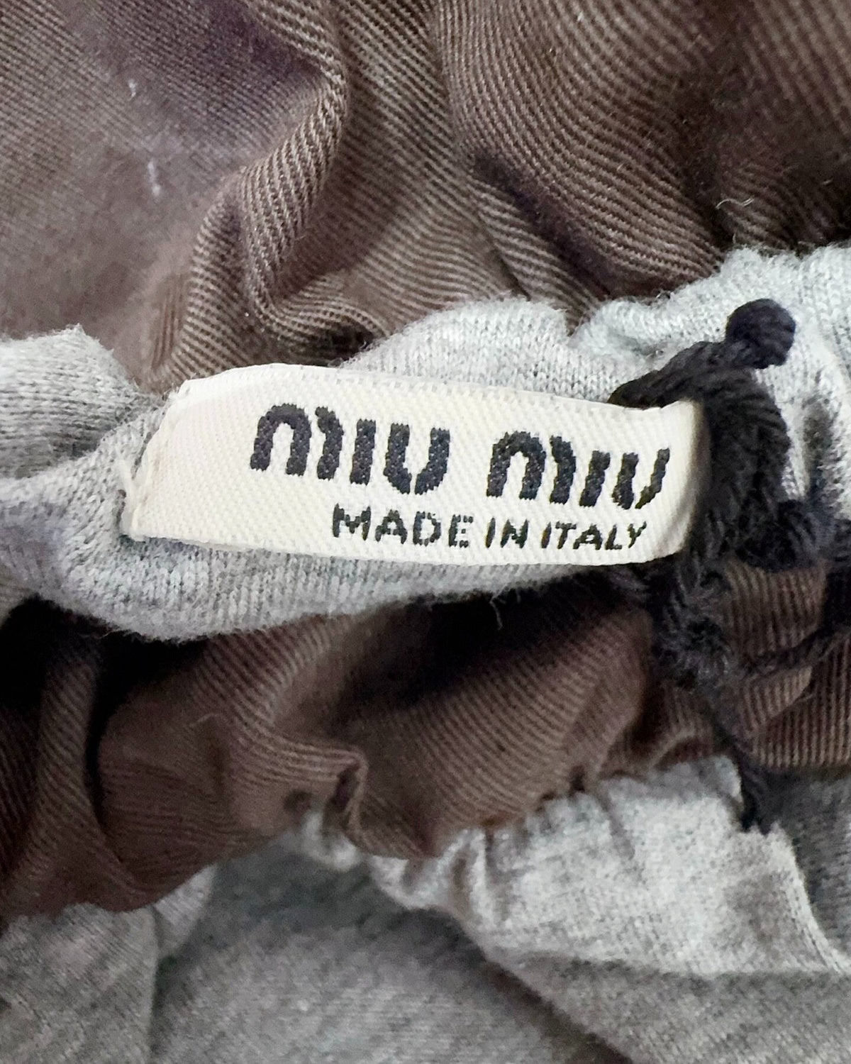 Miu Miu Logo Halter Top Brown, Grey FR 38