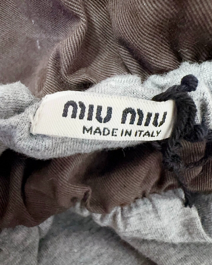 Miu Miu Logo Halter Top Brown, Grey FR 38