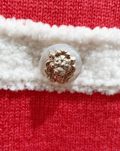 Chanel 19K Bouclé-Trim Cardigan Red, White FR 34