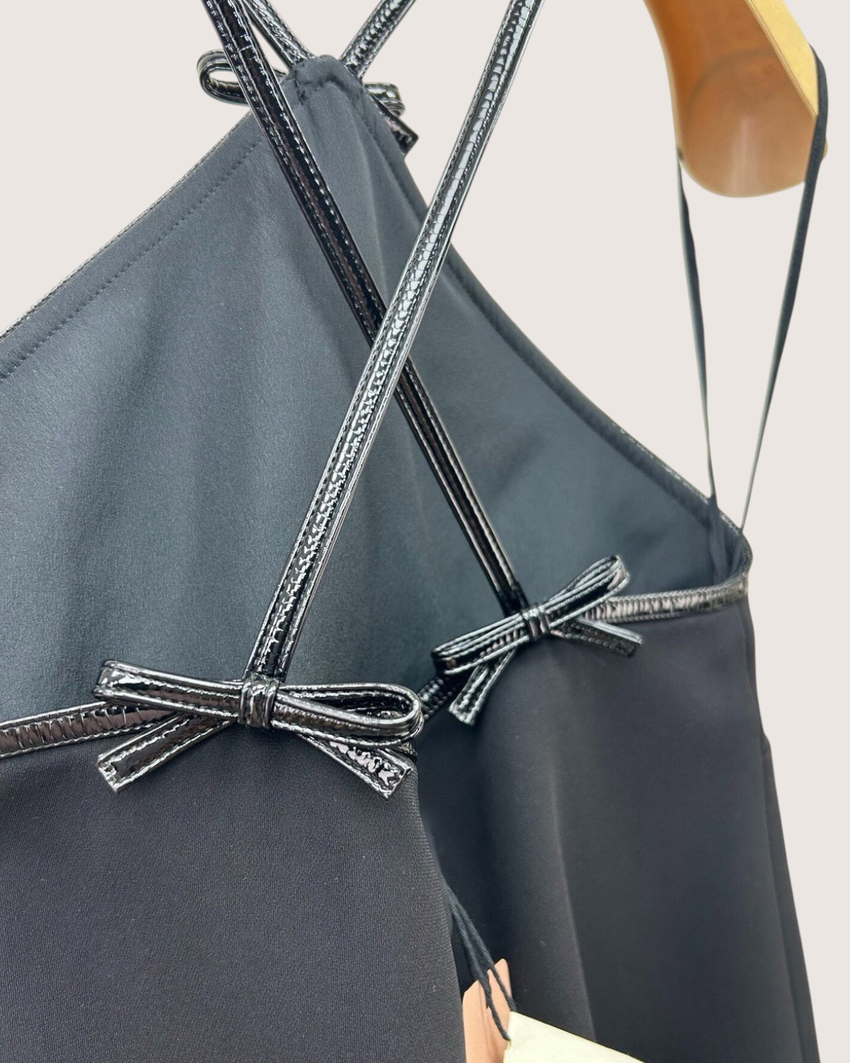 Miu Miu Bow Halter Mini Dress Black FR 38