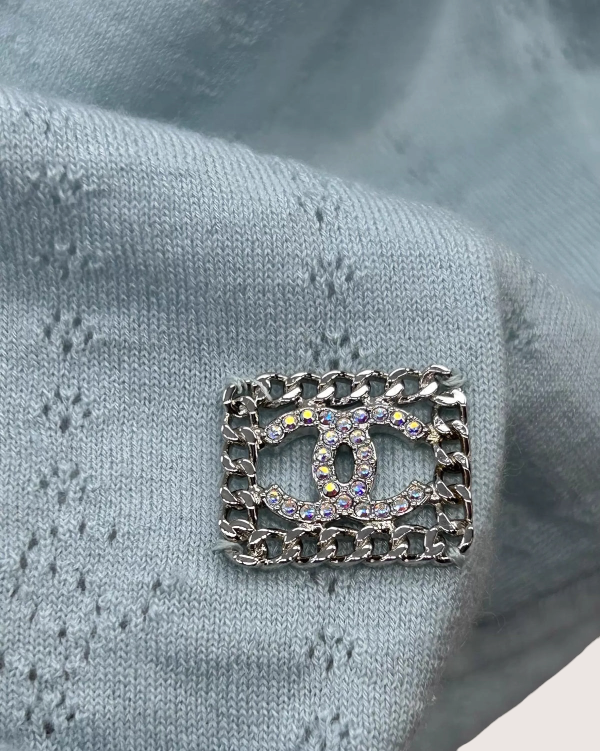 Chanel 21K CC Knit Openwork Tie Top - view 4