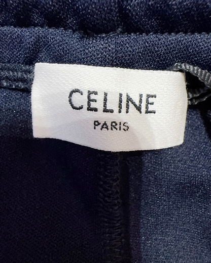 Celine Striped Track Trousers Navy, White FR 38
