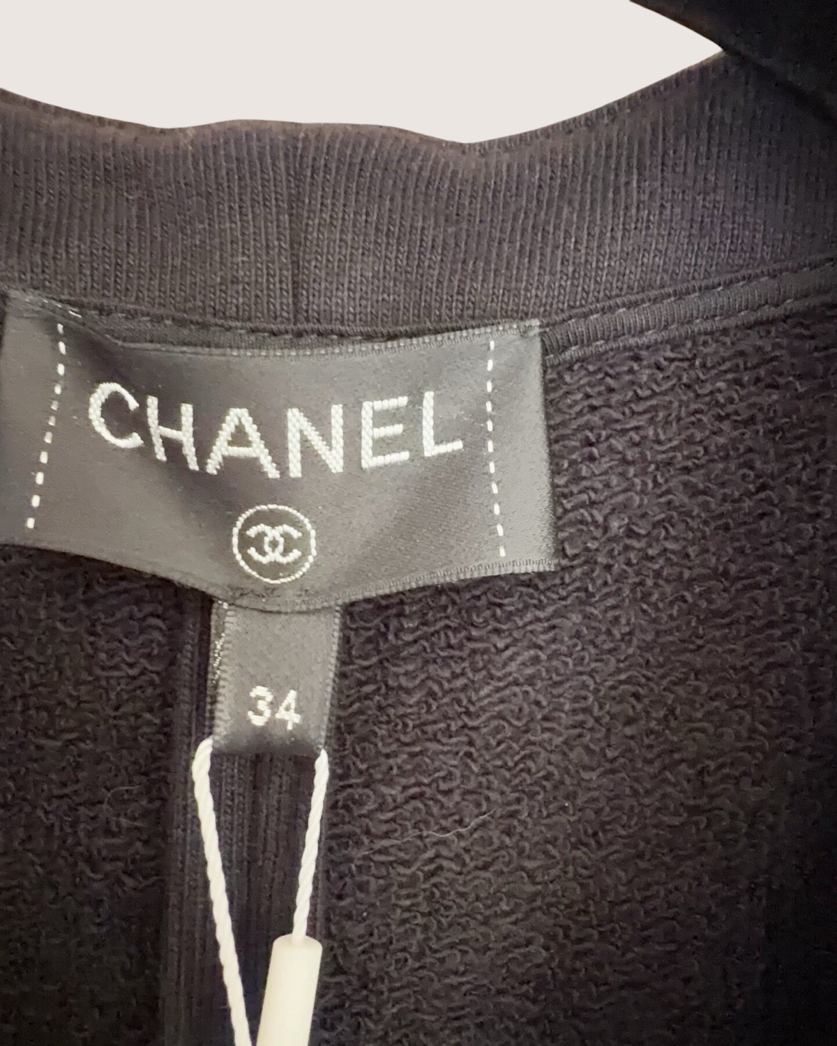 Chanel 20A Pearl-Trim Jacket Black, White FR 34