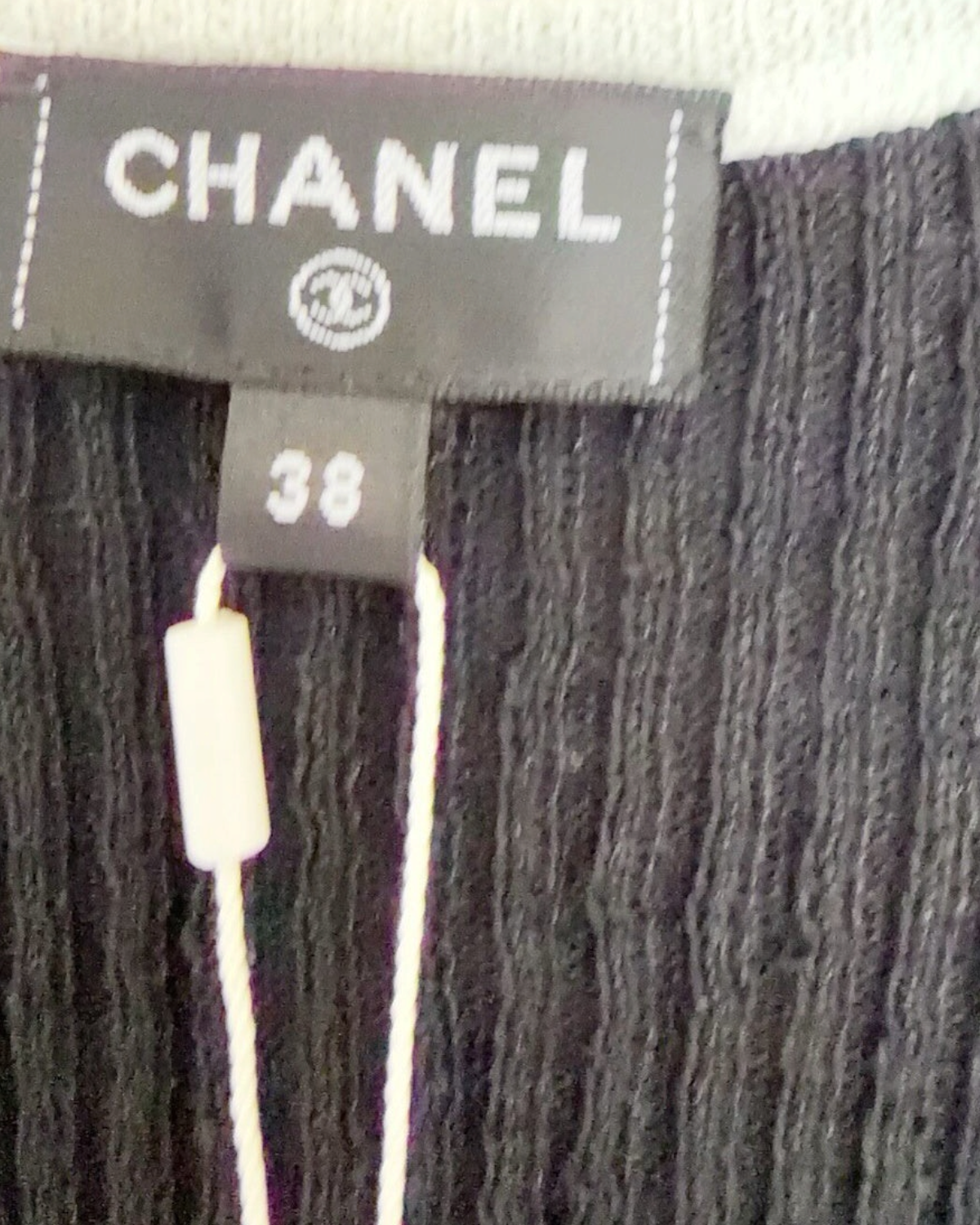 Chanel 26S CC Racerback Mid-Length Dress Black, White FR 38