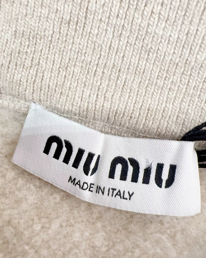 Miu Miu Cashmere Mini Skirt Beige/Ecru FR 38