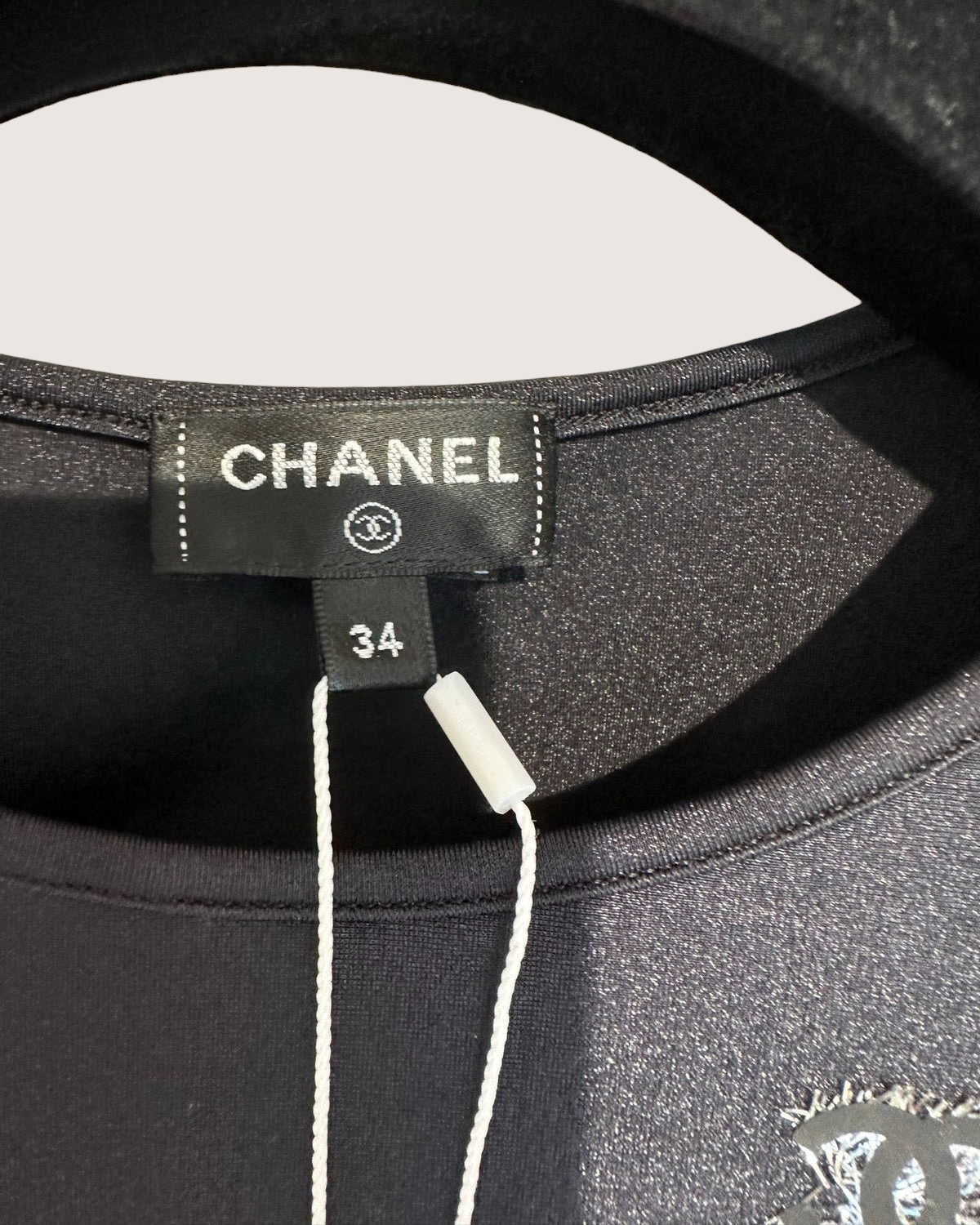 Chanel 21K Logo Top Black, Silver FR 36